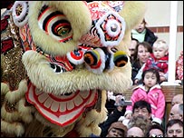 A lion at the 2008 celebrations