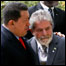 Hugo Chávez e Luiz Inácio Lula da Silva no encontro em Porlamar, na Venezuela