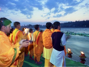 Hindu believers at the River Ganges
