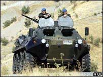 Veículo militar turco perto da fronteira com o Iraque