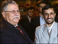 Talabani ve Ahmedinecad