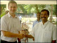 Solheim with Thamilselvan