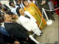 Famíliar do líder negro na cerimônia em Washington