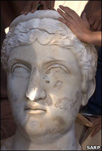 cabeça da imperatriz Faustina, a Velha