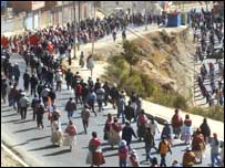 Bolivyalı göstericiler