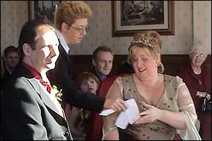 Sally Latham's wedding