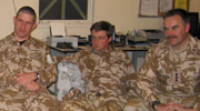 Chaplains David Banbury, Tom Place and Anthony Feltham White in army uniform