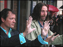 Paul Abbott and David Threlfall (Frank Gallagher)