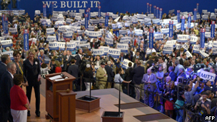 美国共和党在佛罗里达州坦帕召开的全国代表大会正式提名米特·罗姆尼为总统候选人(29/08/2012)