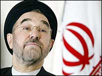 O presidente do Irã, Mohammad Khatami