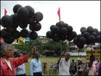 Protest by relatives and activists