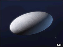 Imagem conceitual do planeta anão Imagem: União Astronômica Internacional