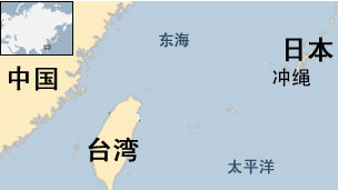 中国、日本、台湾海域地图