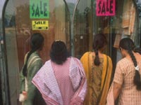 Women window shopping