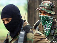 Integrantes de grupos paramilitares