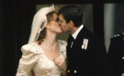 The Duke & Duchess of York, Kissing on their wedding day