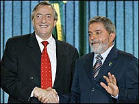 Néstor Kirchner e Luiz Inácio Lula da Silva/Foto: Agência Brasil, Ricardo Stuckert
