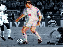 Zidane vẽ theo kiểu của Seurat