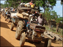 Displaced people in Vishwamadu