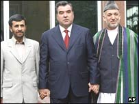 کرزی، رحمانف و احمدی نژاد