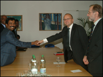 Tamilselvan meeting a Norwegian delegation