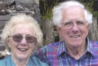 Meredydd Evans a'i briod (Manylion ar ddiwedd yr erthygl)