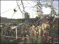 Janela quebrada em Ashkelon