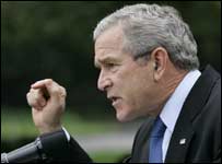 O presidente americano, George W. Bush