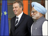 टोनी ब्लेयर और मनमोहन सिंह