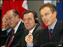 Chirac, Schröder, Blair