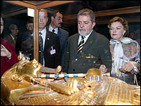 Lula visita museu egípcio (Foto: Antonio Milena/ABr)