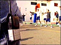 Pupils at a boot camp exercising