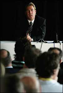 شین وارن کی پریس کانفرنس