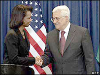 Condoleezza Rice và Mahmoud Abbas