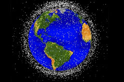 computer generated image of orbital debris