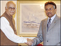 आडवाणी और परवेज़ मुशर्रफ़