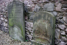 Gravestones in the Sciennes House cemetery in Edinburgh
