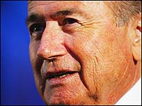 O presidente da Fifa, Joseph Blatter