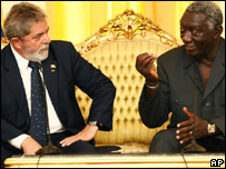 Lula com presidente de Gana, John Agyekum Kufuor
