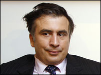 O presidente da Geórgia, Mikhail Saakashvili. Foto:AP/Goerge Abdalaze