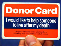 器官捐赠卡