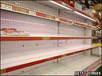 Supermercado vazio na Espanha