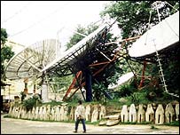 Hindistan Televizyonu'na ait uydu antenleri
