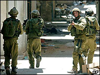 نابلوس میں اسرائیلی فوجی