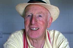 Jack sells fresh fish sandwiches on Brighton beach.