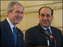 नूर मलिकी और जॉर्ज बुश