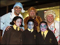 The Breakfast team with face painted children
