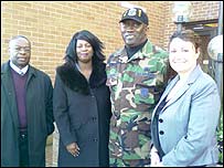 Angelina Quamina (2nd left) and friends
