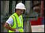A builder working on the Corby Cube