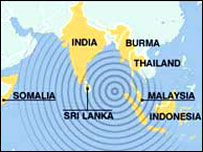 Map of affected areas